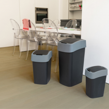 Контейнер для сміття чорний "FLIP BIN" 45L, 02172