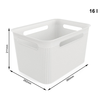 Кошик для зберігання речей Rotho Brisen Box 16L білий (10239)