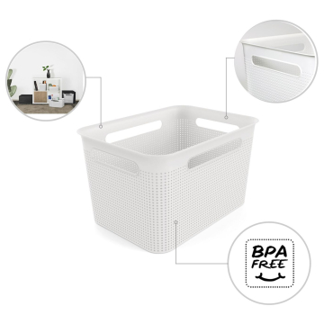 Кошик для зберігання речей Rotho Brisen Box 16L білий (10239)