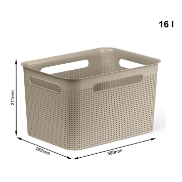 Кошик для зберігання речей Rotho Brisen Box 16L капучино (10239)