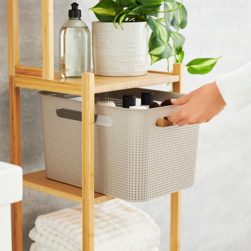 Кошик для зберігання речей Rotho Brisen Box 16L капучино (10239)
