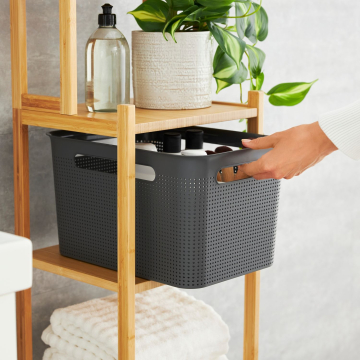 Кошик для зберігання речей Rotho Brisen Box 16L сірий (10239)