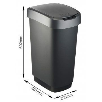 Відро для сміття Rotho "Twist" 50L (17545)