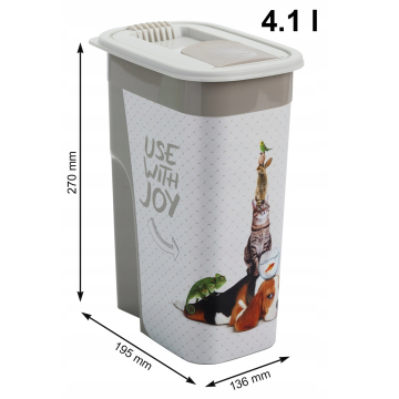 Контейнер для зберігання сухого корму (Тварини) Rotho FLO 4.1L 40024
