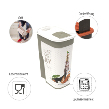 Контейнер для зберігання сухого корму (Тварини) Rotho FLO 4.1L 40024