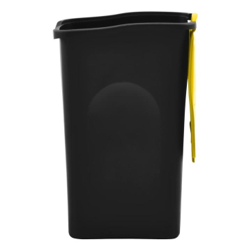 Сміттєвий пластиковий бак з жовтою відкидною кришкою Stefanplast Ecogreen 50L (70650)