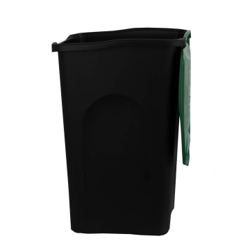 Сміттєвий пластиковий бак з зеленью відкидною кришкою Stefanplast Ecogreen 50L (70651)