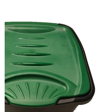 Сміттєвий пластиковий бак з зеленью відкидною кришкою Stefanplast Ecogreen 50L (70651)