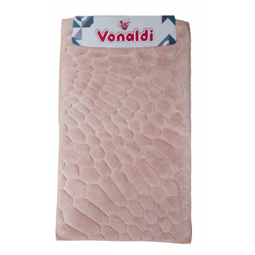 Набор ковриков для ванной хлопок Vonaldi Elegant Arya 60*100+60*50 пудра