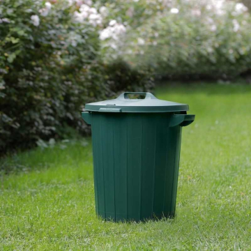 Сміттєвий бак пластиковий з кришкою та ручками Curver 90L, зелений (02974)
