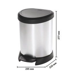 Контейнер для мусора металізований "DECO BIN" 5L