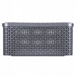 Кошик для зберігання з кришкою світло- сірий "STYLE" M 03618