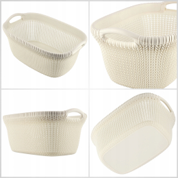 Корзина для постиранного белья Curver «Knit» 40L (03677) кремовый