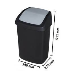 Відро для сміття з відкидною кришкою "Swing Top" 25L (03986)