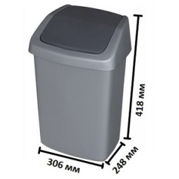 Відро для сміття з відкидною кришкою "Swing Top" 15L (03985)