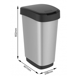 Відро для сміття Rotho "Art Twist" 50L (11677)
