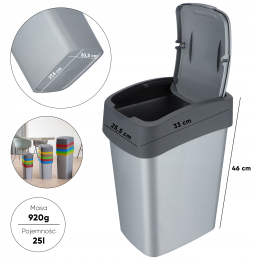 Контейнер для мусора "FLIP BIN" 25L
