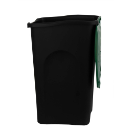 Сміттєвий пластиковий бак з зеленью відкидною кришкою Stefanplast Ecogreen 50L (70651)