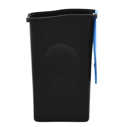 Сміттєвий пластиковий бак з синьою відкидною кришкою Stefanplast Ecogreen 50L (70652)