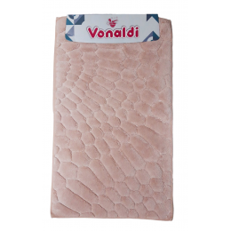 Набор ковриков для ванной хлопок Vonaldi Elegant Arya 60*100+60*50 пудра