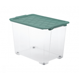Контейнер для хранения с крышкой и колесами Rotho EVO SAFE, 65 л (10082)