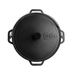 Котел азіатський Brizoll чавунний з кришкою 10л 36 см (KA10-1)