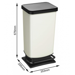 Відро для сміття Rotho "Paso" 20L (17541) білий