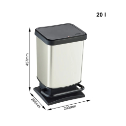 Відро для сміття Rotho "Paso" 20L (17540) білий